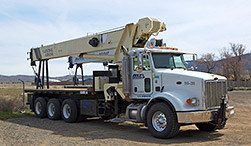 Configuration and capacity for TEREX Crane Truck - 33 Ton Capacity
