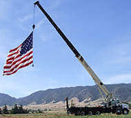 American Flag Flies Proudly From RST Crane
